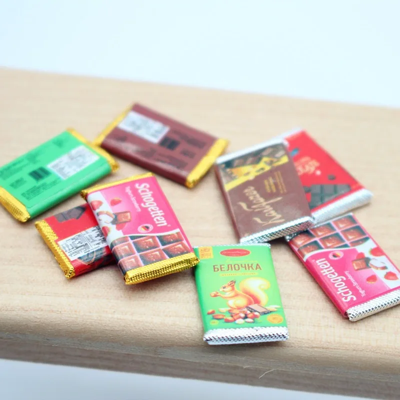 Chocolate Snack - 4Pcs Dollhouse Mini Chocolate Candy Snack