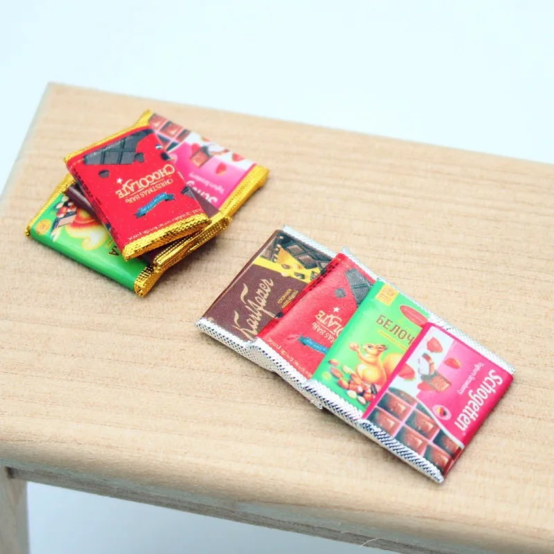 4Pcs Dollhouse Mini Chocolate  - Chocolate Snack 评论和价格