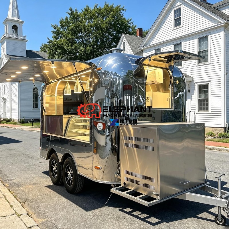 Mirror Food Trailer for Pizza, - Food Snacks Catering 评论和价格