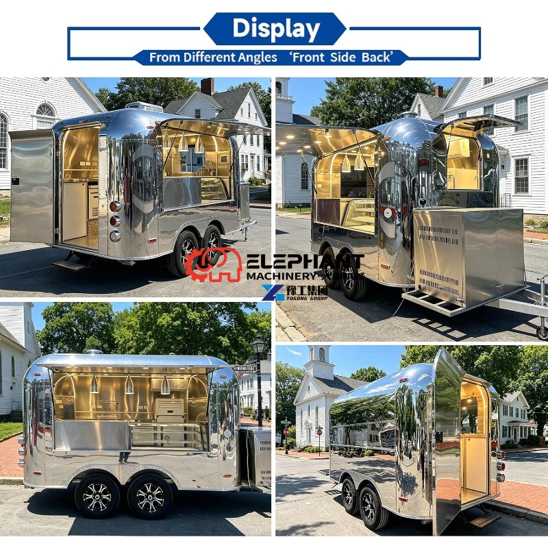 Mirror Food Trailer for Pizza, - Food Snacks Catering 评论和价格